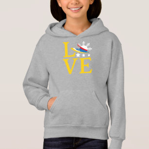 Liebe - Philippinische Flagge Typografie Kunst Hoodie