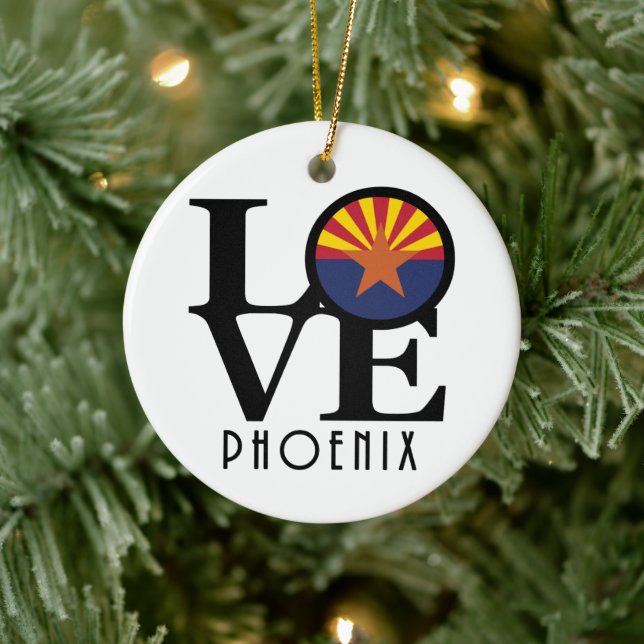 LIEBE Phoenix Arizona Keramik Ornament (Baum)
