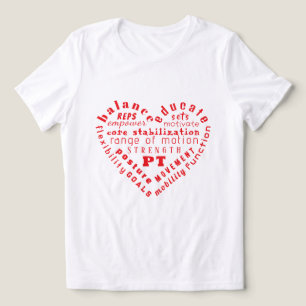 Liebe Physiotherapie Herz-Wort-Art T-Shirt Tri-Blend Shirt