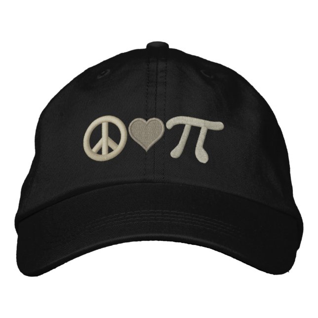 Liebe Pi Bestickte Kappe (Vorderseite)