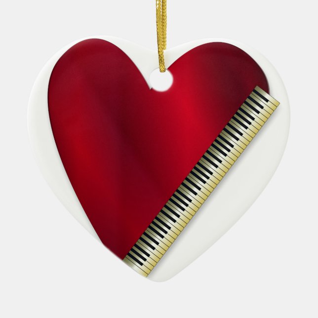 Liebe Piano Keramik Ornament (Vorne)