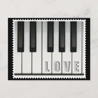 Liebe Piano Postkarte