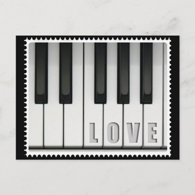 Liebe Piano Postkarte (Vorderseite)