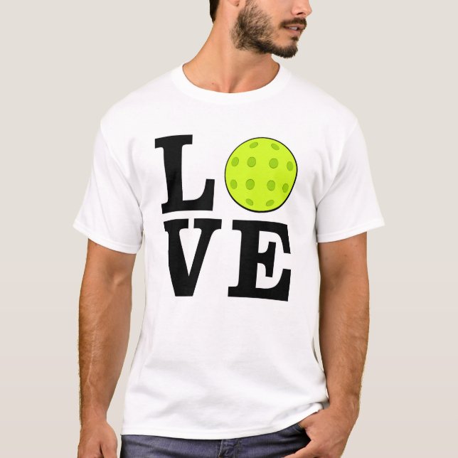 Liebe Picklebal - Schwarzer Text T-Shirt (Vorderseite)