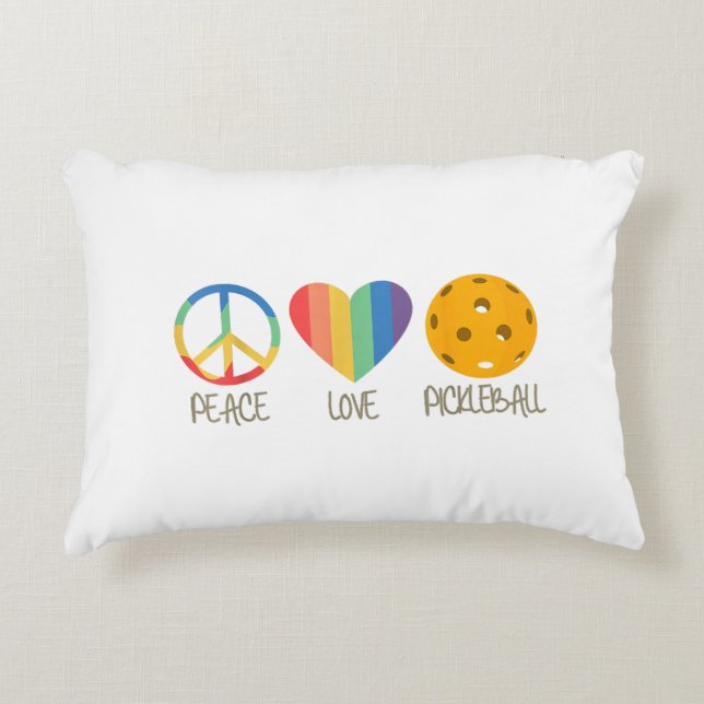 Liebe Pickleball Dekokissen (Vorderseite)