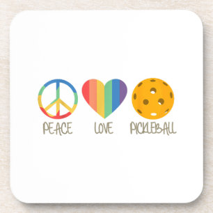Liebe Pickleball Getränkeuntersetzer