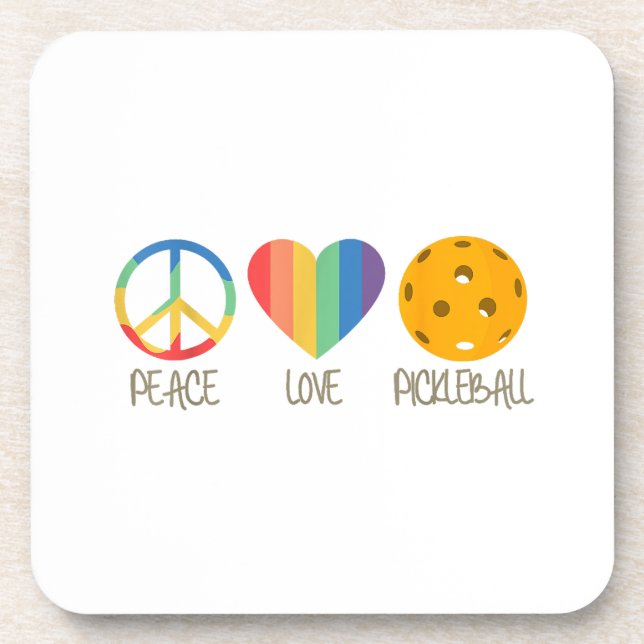 Liebe Pickleball Getränkeuntersetzer (Vorderseite)