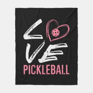 Liebe Pickleball Herz Pickle Ball Frauen Mädchen K Fleecedecke
