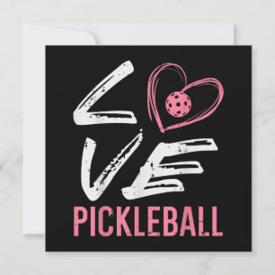 Liebe Pickleball Herzstück Pickle Ball Girl Einladung