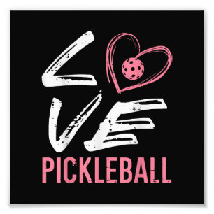 Liebe Pickleball Herzstück Pickle Ball Girl Fotodruck