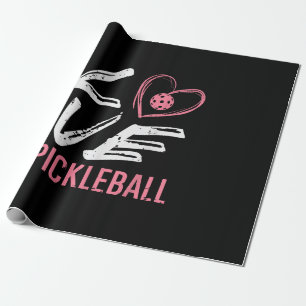 Liebe Pickleball Herzstück Pickle Ball Girl Geschenkpapier
