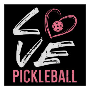 Liebe Pickleball Herzstück Pickle Ball Girl Poster