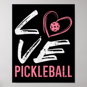 Liebe Pickleball Herzstück Pickle Ball Girl Poster