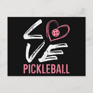Liebe Pickleball Herzstück Pickle Ball Girl Postkarte