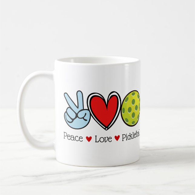 Liebe Pickleball Kaffeezubereitung Tasse (Links)