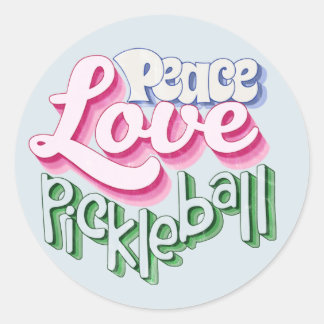 Liebe Pickleball Runder Aufkleber