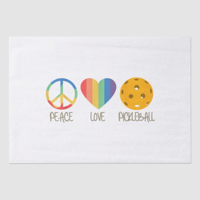 Liebe Pickleball Seidenpapier (Vorderseite)