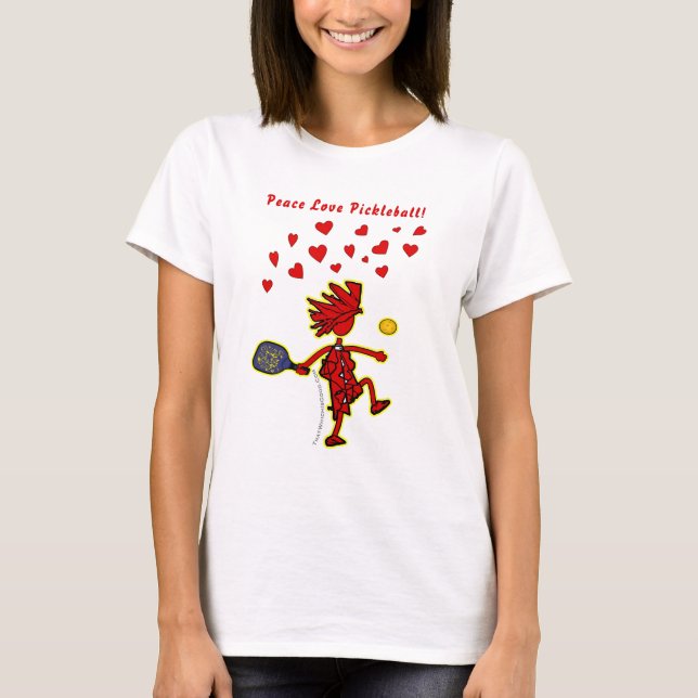 Liebe Pickleball Valentine T - Shirt (Vorderseite)