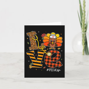 Liebe PICU Nurse Life Fall Nurse Türkei Thanksgivi Karte