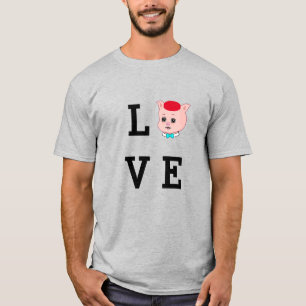 Liebe Pig Cartoon T-Shirt