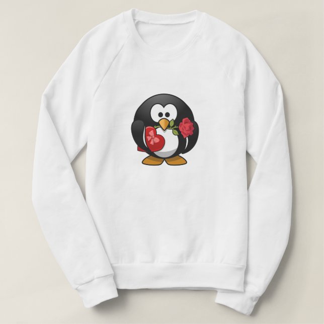 Liebe Pinguin Sweatshirt T-Shirt (Design vorne)