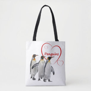 Liebe Pinguine überall auf der Drucktasche