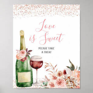 Liebe Pink Brautparty Liebe ist süß Poster