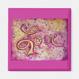 Liebe Pink Glamour Art Inspiration Word Magnete