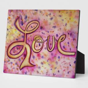 Liebe Pink Glamour Painting Gedicht Plaque Fotoplatte