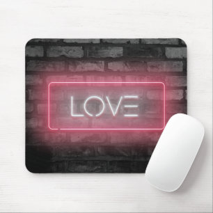 LIEBE Pink Neon Signieren Maus Pad Mousepad
