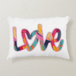 Liebe Pinselstriche Akzente Pillow Dekokissen