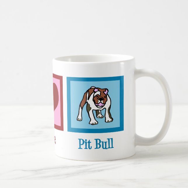 Liebe Pit Bull Kaffeetasse (Rechts)