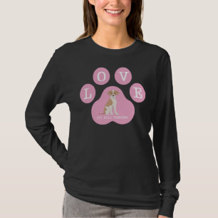 Liebe Pit Bull Terrier in rosa Farbe T-Shirt