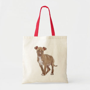 Liebe Pit Bull Welpe Hund Canvas-Tasche Tragetasche