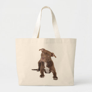 Liebe Pit Bull Welpe Hund Leinwand Tasche