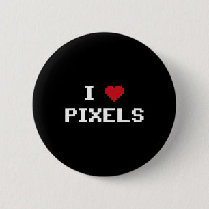 Liebe Pixels C64 Fans Herzspiel Shirt Funny Vide Button