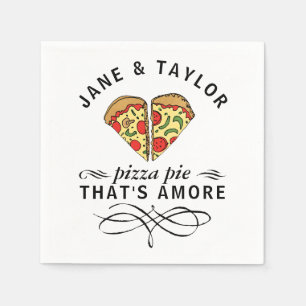 Liebe-Pizza addieren Namen Serviette