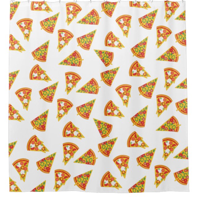 Liebe Pizza Duschvorhang (Vorderseite)