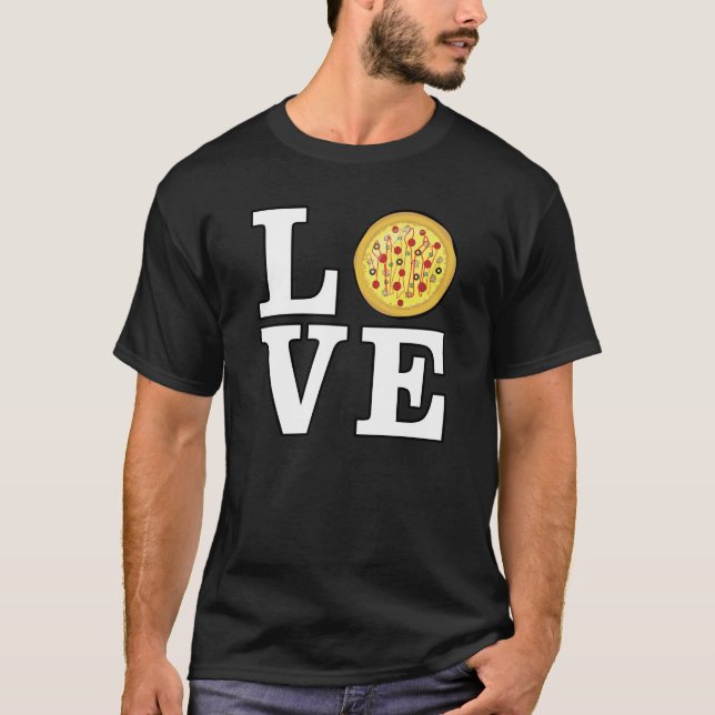 Liebe Pizza - Funny T-Shirt (Vorderseite)