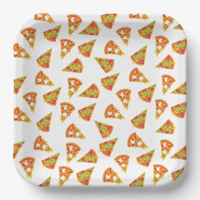 Liebe Pizza Pappteller (Vorderseite)