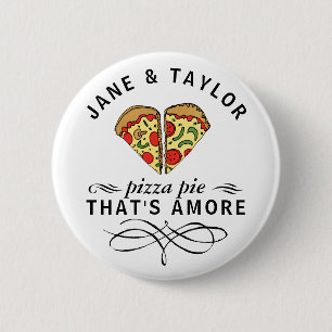 Liebe Pizza Personalisiert Button