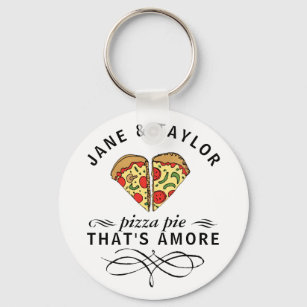 Liebe Pizza Personalisiert Schlüsselanhänger