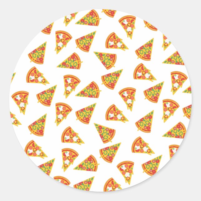 Liebe Pizza Runder Aufkleber (Vorderseite)