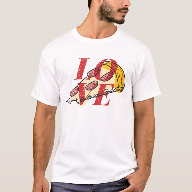 Liebe Pizza T-Shirt (Vorderseite)