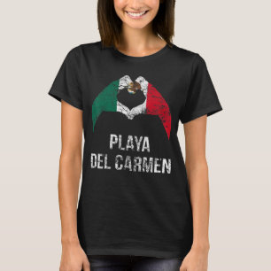 Liebe Playa del Carmen Urlaub Vintag Mexiko Flagge T-Shirt