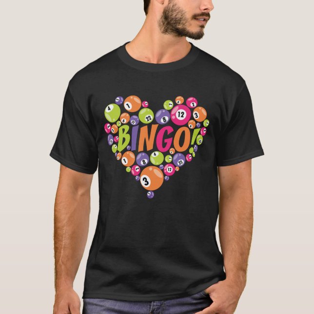Liebe Playing Bingo T-Shirt (Vorderseite)