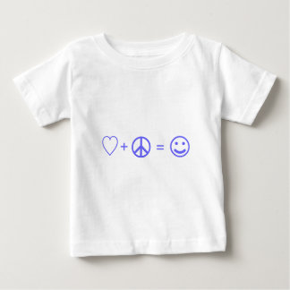 Liebe plus Frieden entspricht Glück Baby T-shirt