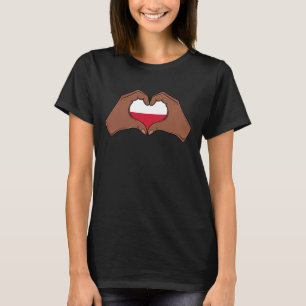 Liebe Polen Flagge Herz Polnische Wurzeln Erbe Pol T-Shirt