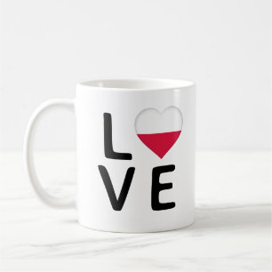 Liebe - Polnische Flagge Kaffeetasse
