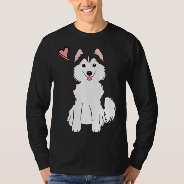 Liebe Pomsky Spitz Husky T-Shirt (Vorderseite)